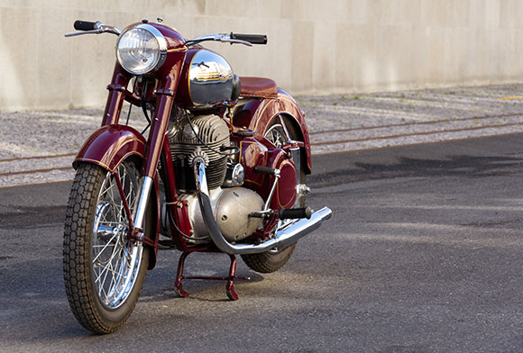 a retro motorcycle