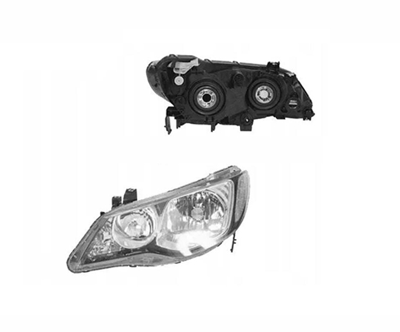 Headlight for Honda Civic SDN 2005~2011, 33151SNBG02, 33101SNBG02, pair view SCH27