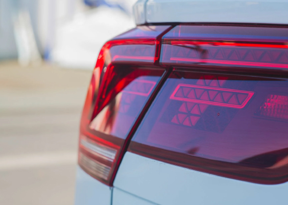 Red Tail lights close up