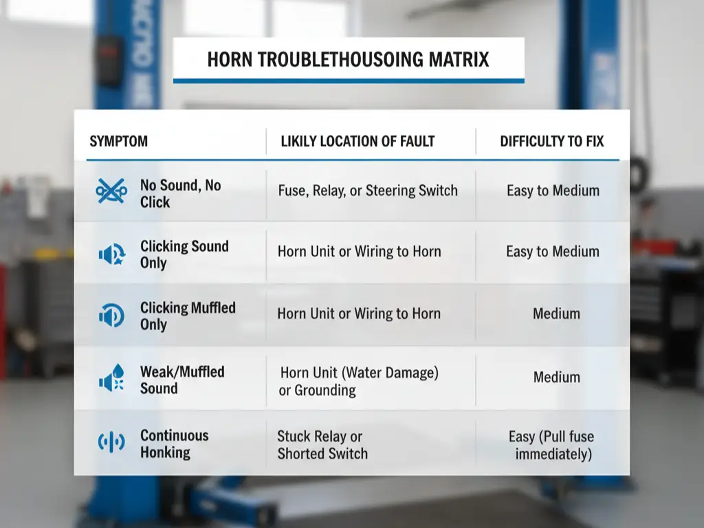 horn stopped working troubleshooting