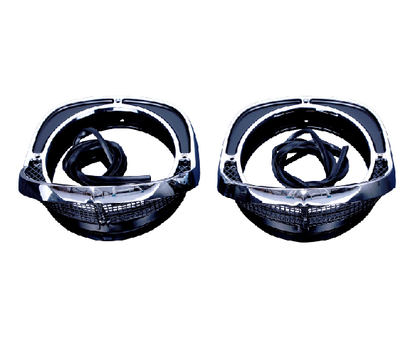 Headlamp bezels for Chevrolet Bel Air 1957 SH2163 front